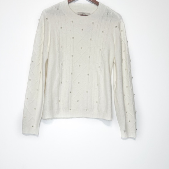 Loft cream pearl sweater NWT - Picture 2 of 4